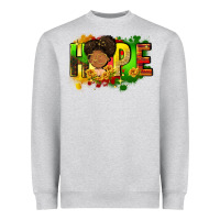 Heather Grey Hope Juneteenth Heavyweight Sweatshirt - FaDigitalArtStudio