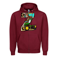 Burgundy farm life alphabet lowercase letters z Zipper Hoodie - BundleAndBundleShop