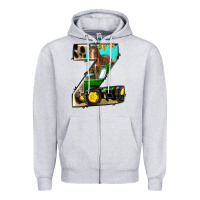 Heather Grey farm life alphabet lowercase letters z Zipper Hoodie - BundleAndBundleShop