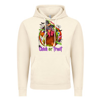 Vintage Artic Chick or treat Halloween Vintage Hoodie - NancyCooperArtShop