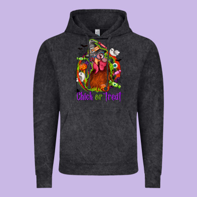 Chick Or Treat Halloween Vintage Hoodie Designed By Nancycooperartshop