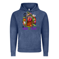 Vintage Denim Chick or treat Halloween Vintage Hoodie - NancyCooperArtShop