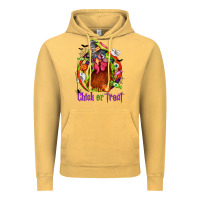 Vintage Mustard Chick or treat Halloween Vintage Hoodie - NancyCooperArtShop