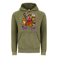 Vintage Olive Chick or treat Halloween Vintage Hoodie - NancyCooperArtShop