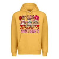 Mustard Valentine's Day My Class Is Full Of Sweet Hearts Premium Hoodie - FaDigitalArtStudio