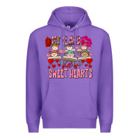 Purple Valentine's Day My Class Is Full Of Sweet Hearts Premium Hoodie - FaDigitalArtStudio