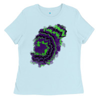 Baby Blue tie dye patch Ladies Tee - RanaPortraitStore