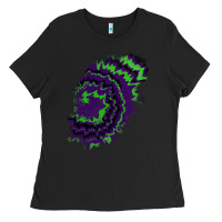 Black tie dye patch Ladies Tee - RanaPortraitStore