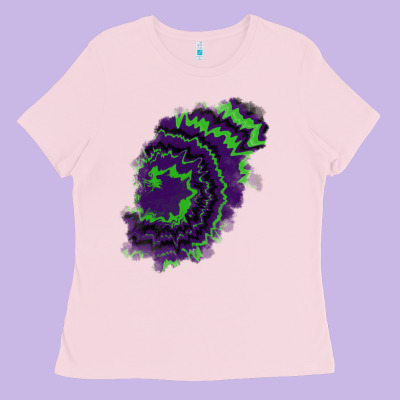 Tie Dye Patch Ladies Tee Designed By Ranaportraitstore
