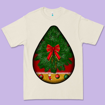 Christmas Teardrop Premium Tee Designed By Bundleandbundleshop