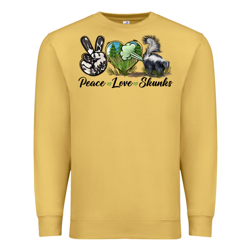 Peace Love Skunks Premium Sweatshirt by LillyAllenDesigns | Teevron