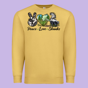 Peace Love Skunks Premium Sweatshirt Designed By Lillyallendesigns