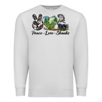 Dove Grey Peace Love Skunks Premium Sweatshirt - LillyAllenDesigns