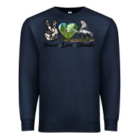 Navy Peace Love Skunks Premium Sweatshirt - LillyAllenDesigns