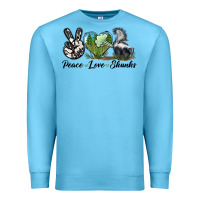 Ocean Blue Peace Love Skunks Premium Sweatshirt - LillyAllenDesigns