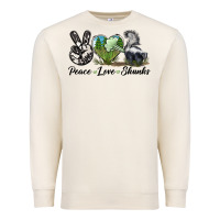 Sandshell Peace Love Skunks Premium Sweatshirt - LillyAllenDesigns