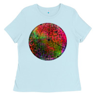 Baby Blue halloween round Ladies Tee - BundleAndBundleShop