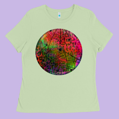 Halloween Round Ladies Tee Designed By Bundleandbundleshop