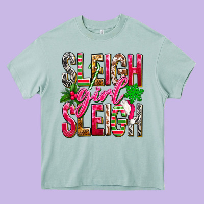 Sleigh Girl Sleigh Heavy Core Tee Designed By Nancycooperartshop