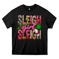 Black Sleigh girl sleigh Heavy Core Tee - NancyCooperArtShop