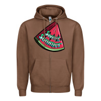 Chestnut sweet summer watermelon 1 Zipper Hoodie - BundleAndBundleShop