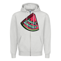 Dove Grey sweet summer watermelon 1 Zipper Hoodie - BundleAndBundleShop