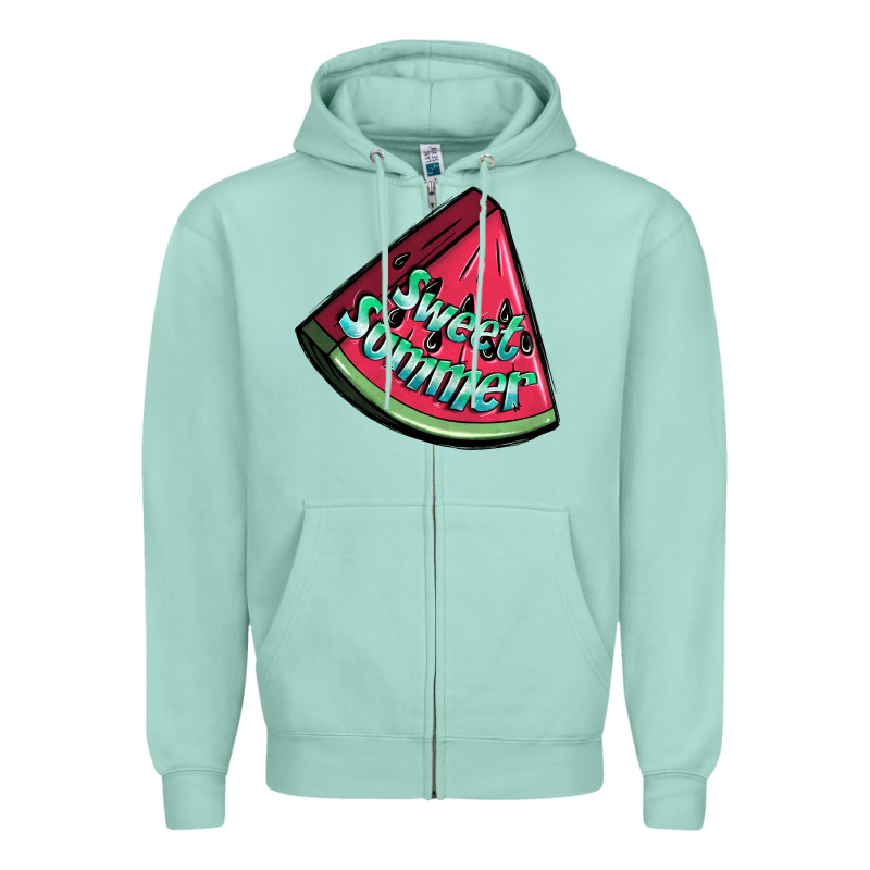 Sweet Summer Watermelon 1 Zipper Hoodie by BundleAndBundleShop | Teevron