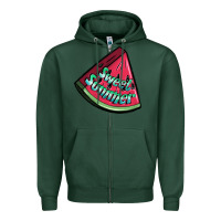 Sports Green sweet summer watermelon 1 Zipper Hoodie - BundleAndBundleShop
