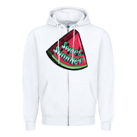 White sweet summer watermelon 1 Zipper Hoodie - BundleAndBundleShop