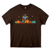 Chocolate Brown thankful cross pumpkin Heavy Core Tee - JahusDesignShop