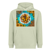 Matcha Monarch Butterfly Sunflower Heavyweight Hoodie - LillyAllenDesigns