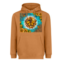 Meerkat Monarch Butterfly Sunflower Heavyweight Hoodie - LillyAllenDesigns