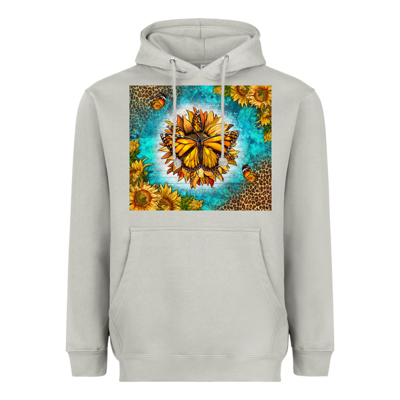 Monarch Butterfly Sunflower Heavyweight Hoodie by LillyAllenDesigns | Teevron