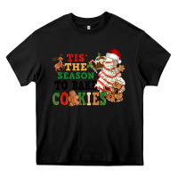 Black Tis' the season to bake cookies Heavy Core Tee - NancyCooperArtShop