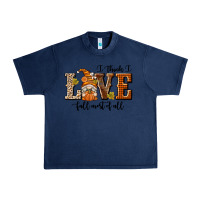 Navy I Think I Love Fall Most of All Urban Heavy Tee - texasbilliewilder