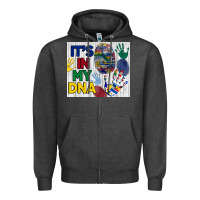 Charcoal Heather it's in my dna tumbler Zipper Hoodie - BundleAndBundleShop