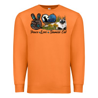 Carrot Peace Love Siamese Cat Premium Sweatshirt - LillyAllenDesigns