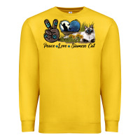 Lemon Peace Love Siamese Cat Premium Sweatshirt - LillyAllenDesigns