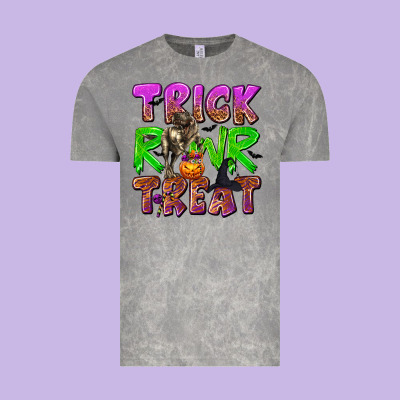 Trick Rawr Treat Vintage Tee Designed By Texasbilliewilder
