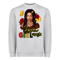 Heather Grey black girl magic Heavyweight Sweatshirt - FaDigitalArtStudio