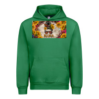 Emerald mess bun mama with sunflowers and colorful leopard license plate Urban Hoodie - BarkalooDesign