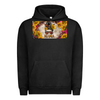 Pigment Black mess bun mama with sunflowers and colorful leopard license plate Urban Hoodie - BarkalooDesign