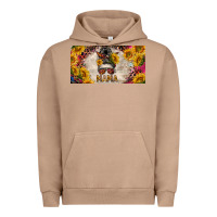 Pigment Burro mess bun mama with sunflowers and colorful leopard license plate Urban Hoodie - BarkalooDesign