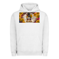 Pigment Lunar Rock mess bun mama with sunflowers and colorful leopard license plate Urban Hoodie - BarkalooDesign