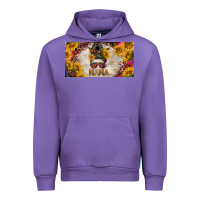 Tulip mess bun mama with sunflowers and colorful leopard license plate Urban Hoodie - BarkalooDesign