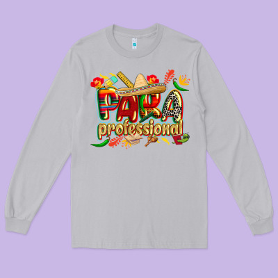 Cinco De Mayo Para Professional Long Sleeve Tee Designed By Cowgirlartshop