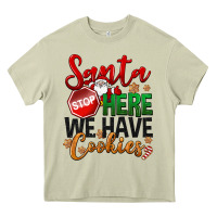 Mossy Santa here we have cookies Heavy Core Tee - NancyCooperArtShop