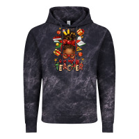 Cloud Black one merry teacher afro messy bun Vintage Hoodie - texasbilliewilder