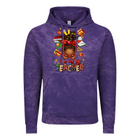 Cloud Purple one merry teacher afro messy bun Vintage Hoodie - texasbilliewilder