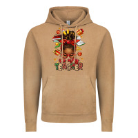 Vintage Camel one merry teacher afro messy bun Vintage Hoodie - texasbilliewilder